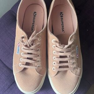 Superga Suede Sneakers - Blush Peach Size W9/40 - 2750 Cotu Classic